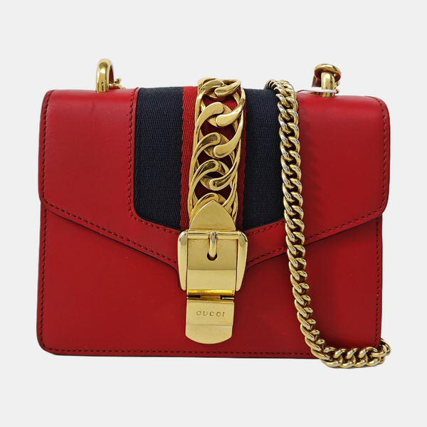 Sylvie Mini Calfskin Red