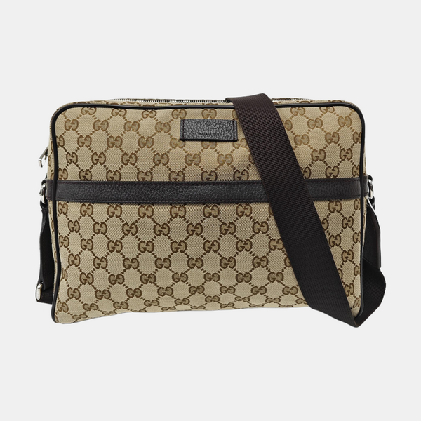 Monogram Canvas Shoulder Bag Beige