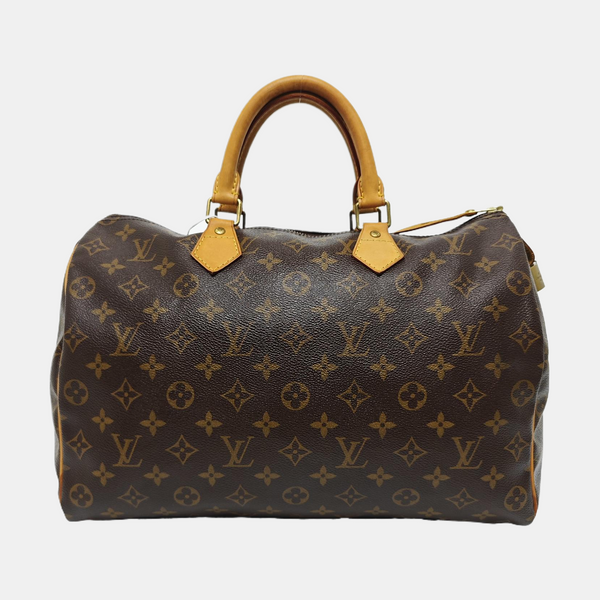 SPEEDY 35 Monogram Coated Canvas Brown