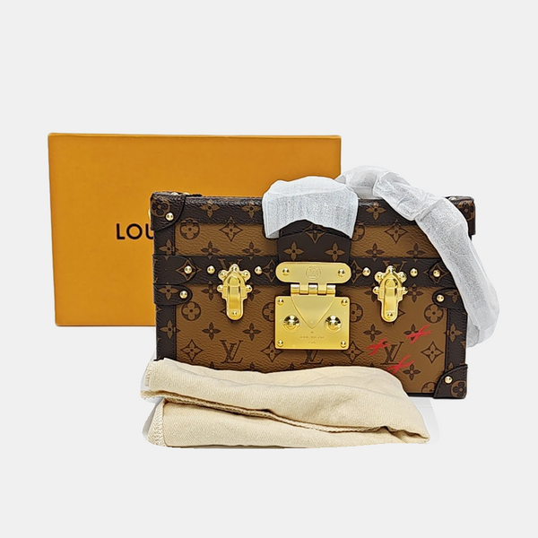 PETITE MALLE Monogram Coated Canvas Brown
