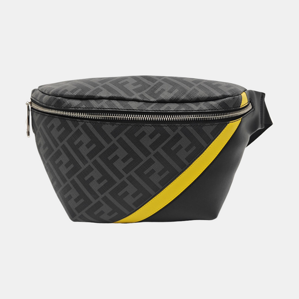 Coated Canvas Belt Bag Gray