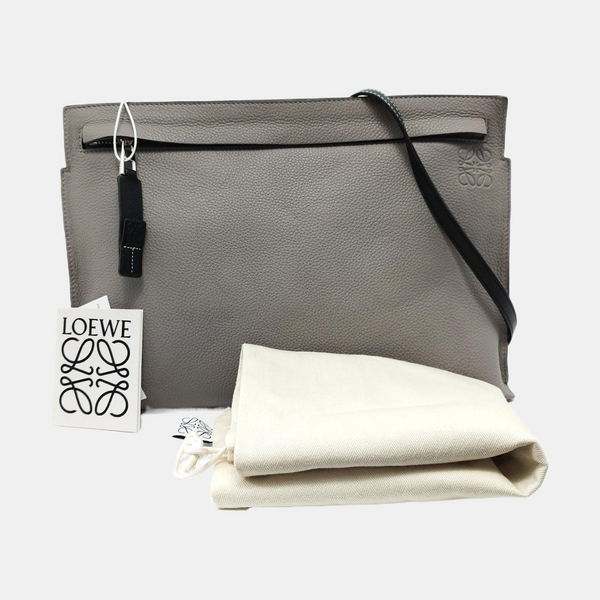 T Pouch Calfskin Gray