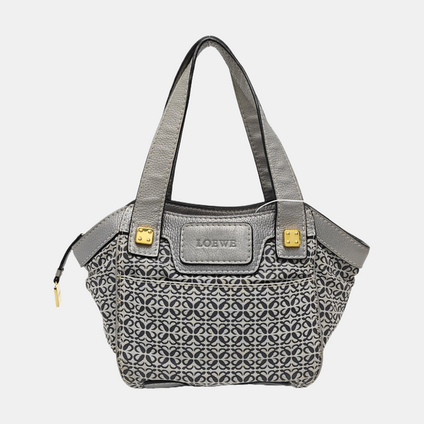 Monogram Canvas Top Handle Bag Gray