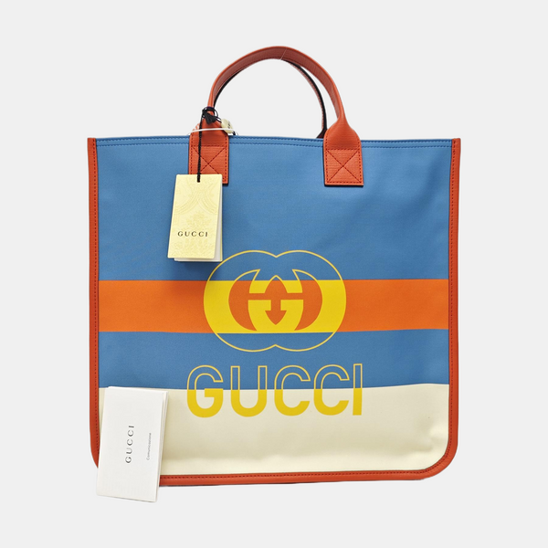 Nylon Top Handle Bag Blue