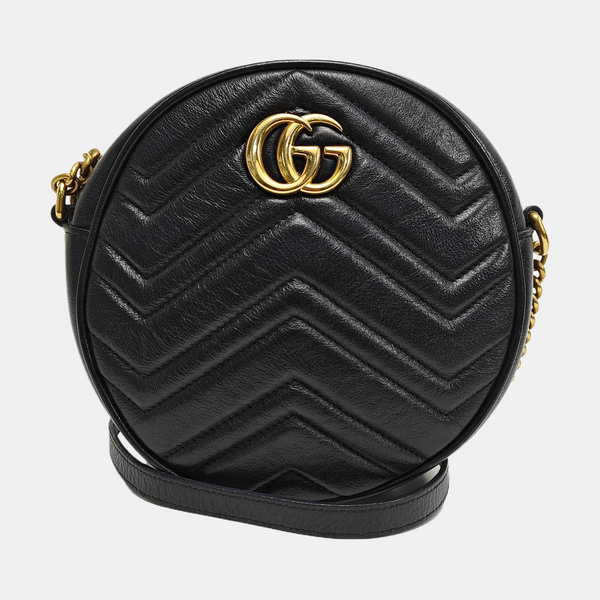 GG Marmont Mini Quilted Calfskin Black