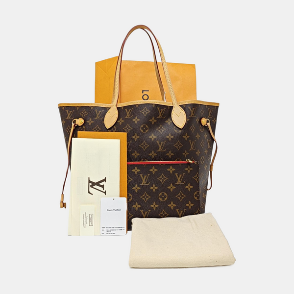 NEVERFULL MM Monogram Coated Canvas Brown