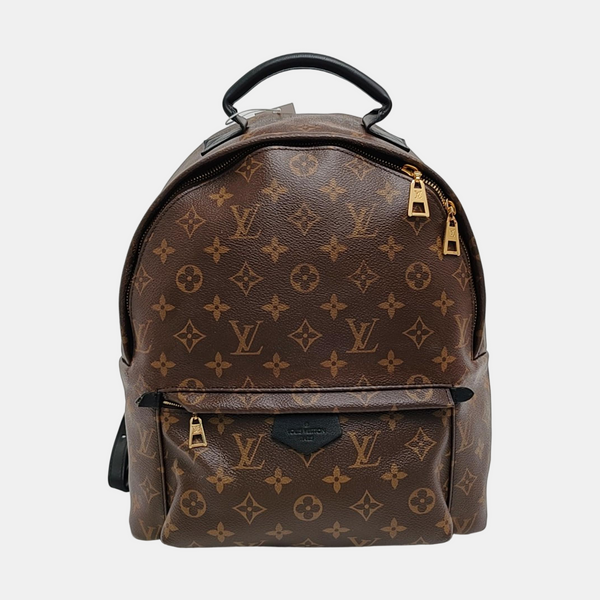 Authenticated pre-owned PALM SPRINGS MM Monogram Coated Canvas Brown - Backpack at Looply