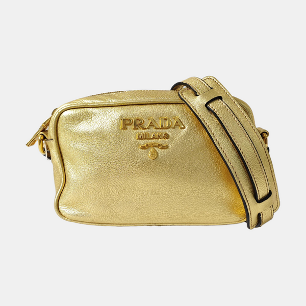 Calfskin Shoulder Bag Gold