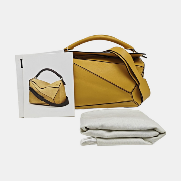Puzzle Medium Calfskin Yellow