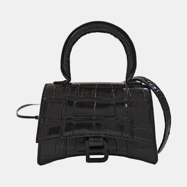 Hourglass Mini Calfskin Black
