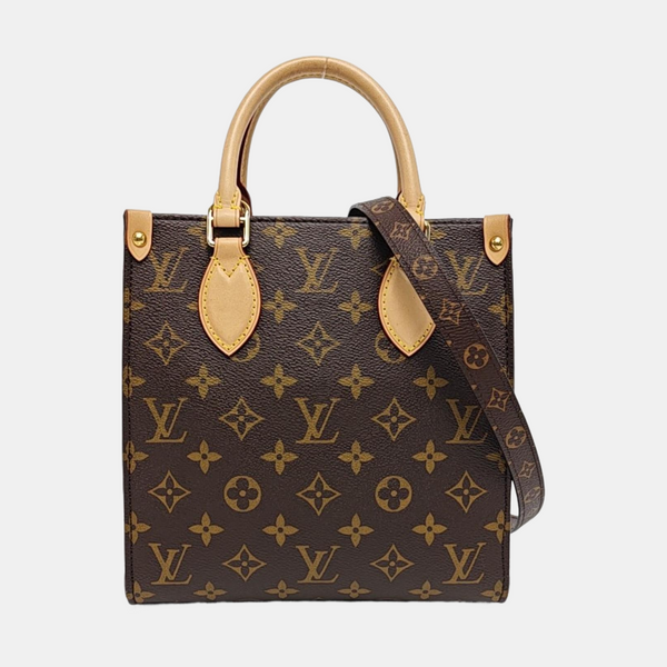 SAC PLAT BB Monogram Coated Canvas Brown