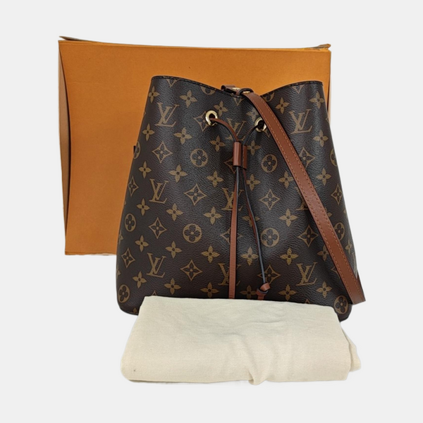 NÉONOÉ MM Monogram Coated Canvas Brown