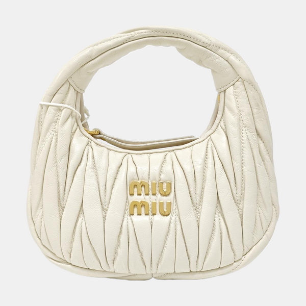 Wander Matelassé Mini Quilted Lambskin White