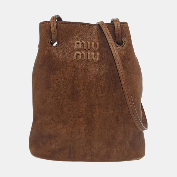 Lambskin Shoulder Bag Brown