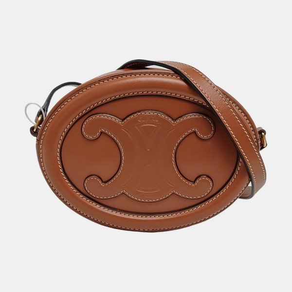 Authenticated pre-owned TRIOMPHE Small Calfskin Brown - Crossbody Bag at Looply