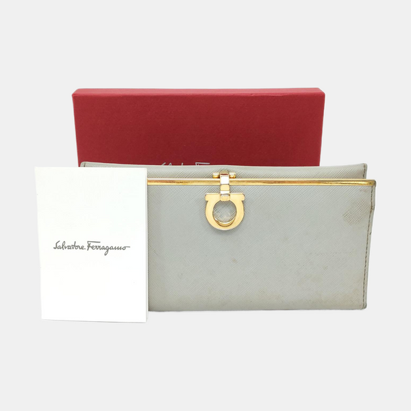 Authenticated pre-owned Gancini Calfskin Blue Wallet - Wallet at Looply