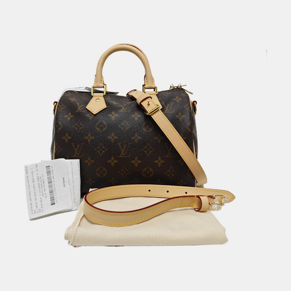 SPEEDY 25 Lona Monogram Revestida Marrón