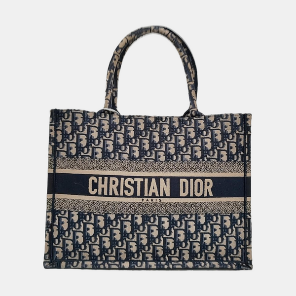 Book Tote Medium Canvas Blue