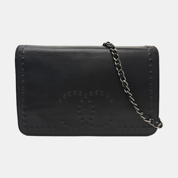 Calfskin Shoulder Bag Black