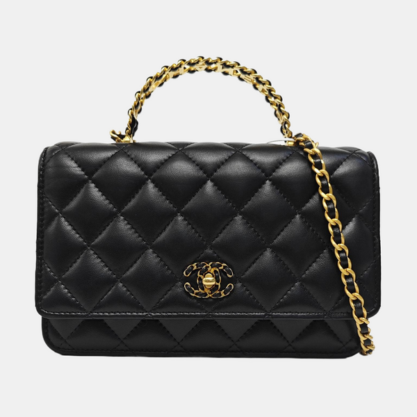 WOC Quilted Lambskin Black