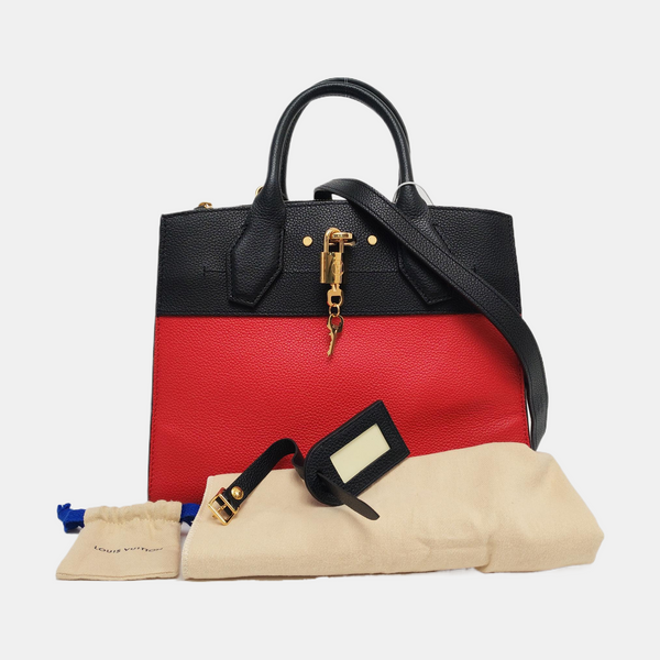 CITY STEAMER PM Calfskin Red