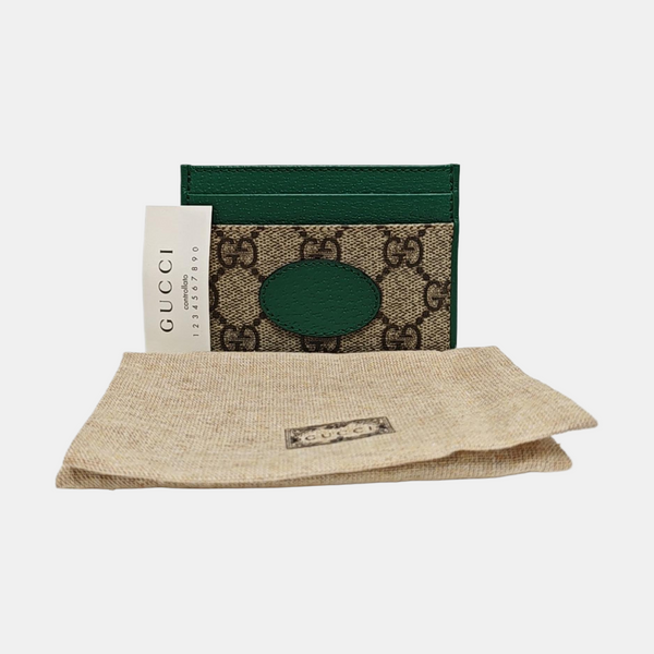 Retro Monogram Coated Canvas Green Card Holder