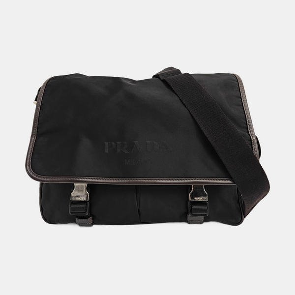 Nylon Shoulder Bag Black