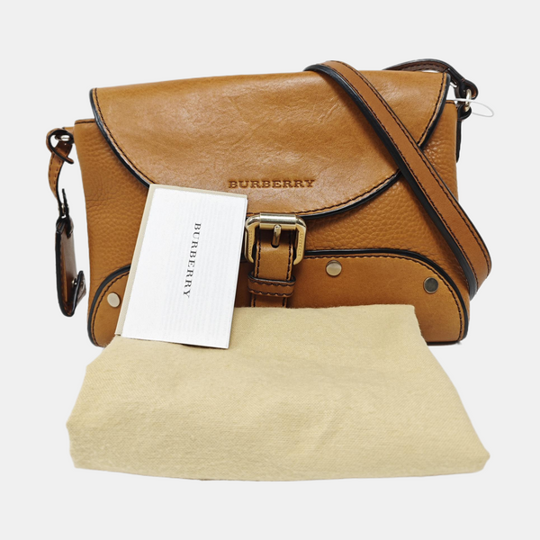 Calfskin Shoulder Bag Brown