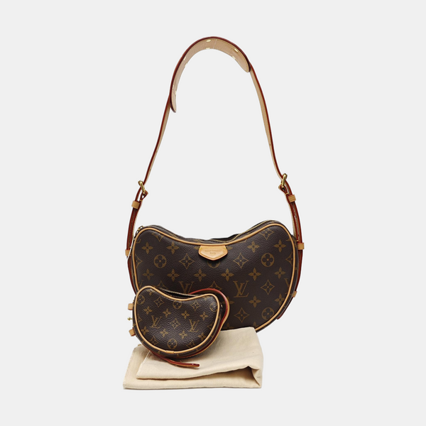 CROISSANT Monogram Coated Canvas Brown