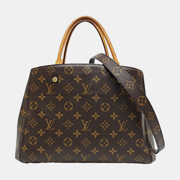 MONTAIGNE Monogram Coated Canvas Brown