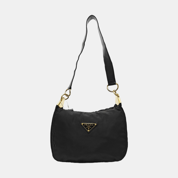 Nylon Shoulder Bag Black