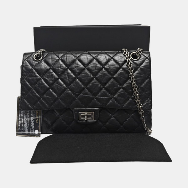 2.55 227 (jumbo) Quilted Vintage Calf Black