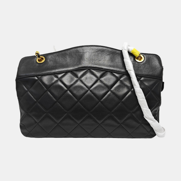 Quilted Calfskin Tote Bag Black