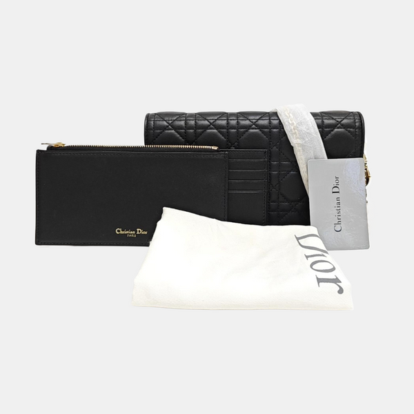 Lady Dior Small Cannage Lambskin Black
