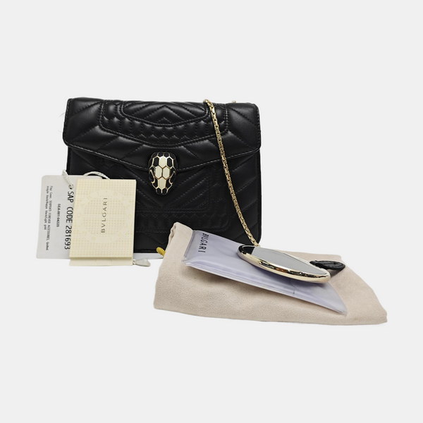 SERPENTI FOREVER Quilted Lambskin Black
