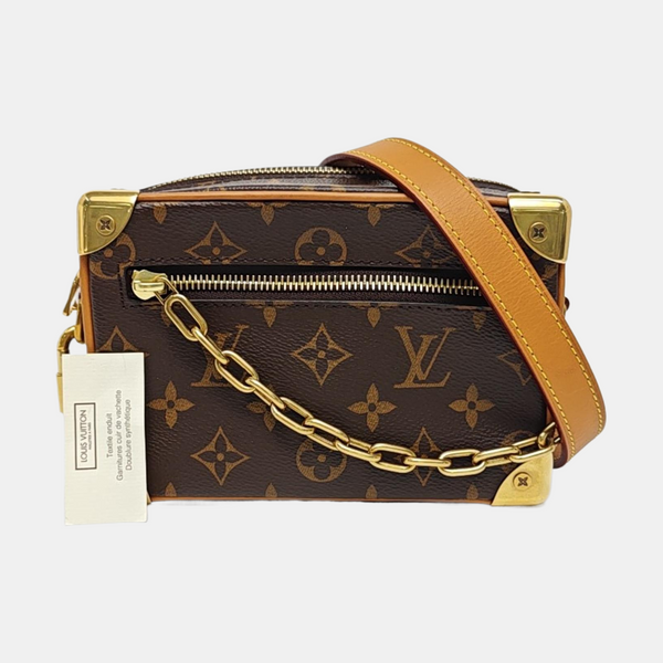 SOFT TRUNK Mini Monogram Coated Canvas Brown