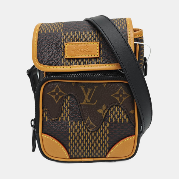 AMAZON Nano Damier Ebene Coated Canvas Brown