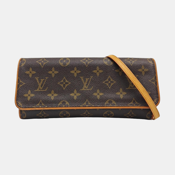 TWIN GM Monogram Coated Canvas Brown