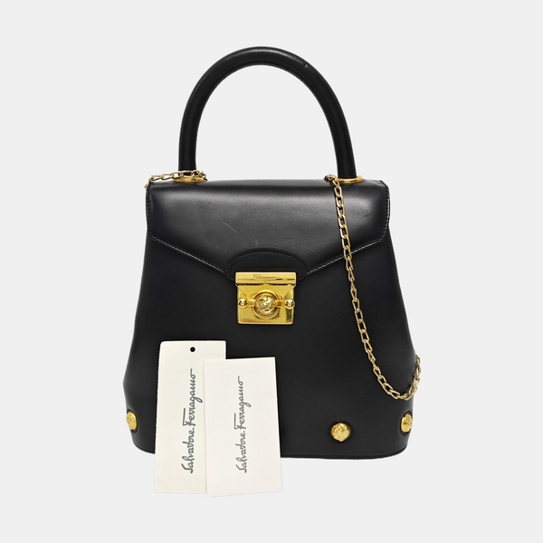 Calfskin Shoulder Bag Black