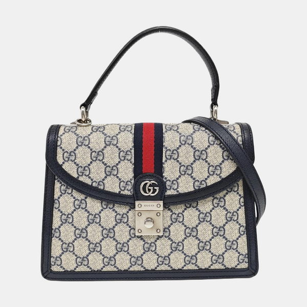 Ophidia Small Monogram Coated Canvas Beige