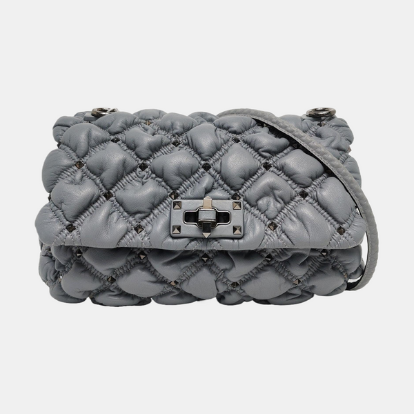 Spikeme Medium Quilted Lambskin Blue