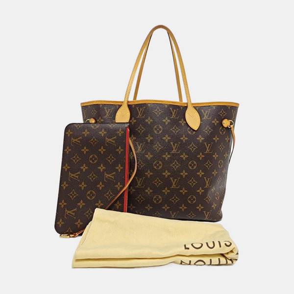 NEVERFULL MM Monogram Coated Canvas Brown
