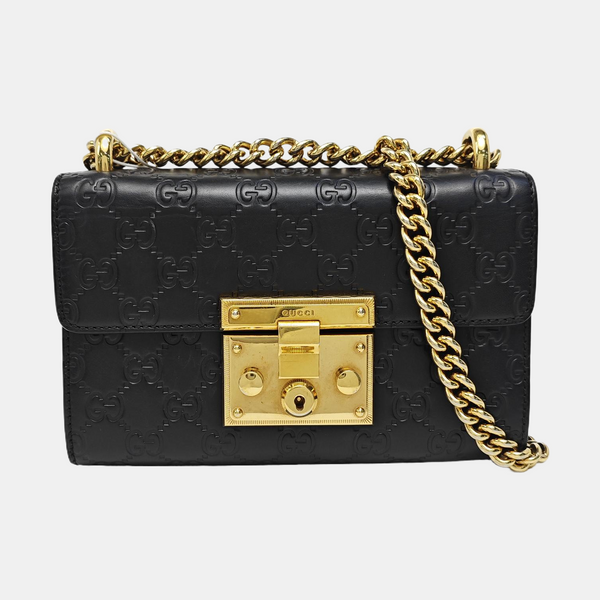 Padlock Small Monogram Calfskin Black