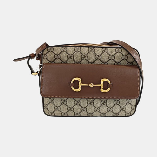 Horsebit 1955 Small Coated Canvas Beige