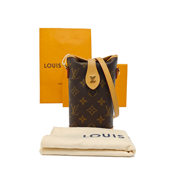 FOLD ME Monogram Coated Canvas Brown