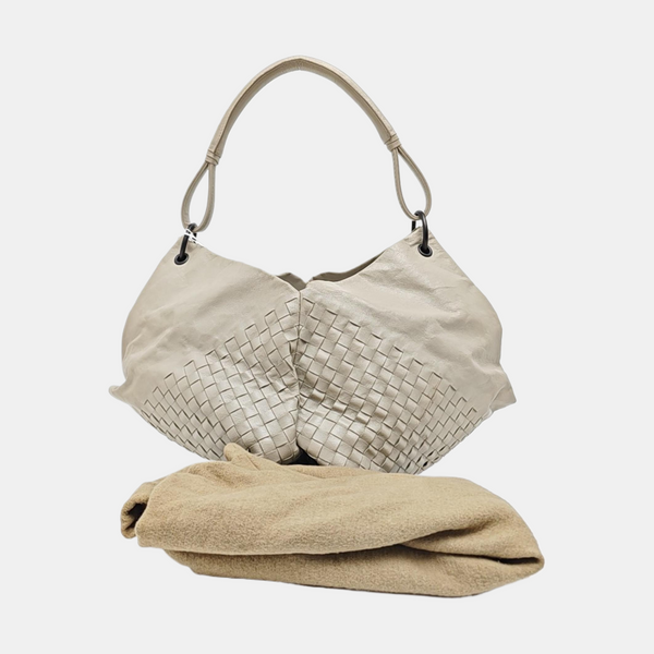 Calfskin Top Handle Bag Gray