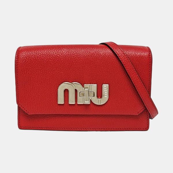 Calfskin Shoulder Bag Red