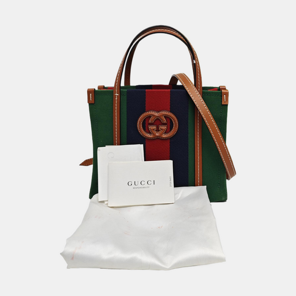 Canvas Tote Bag Mini Green