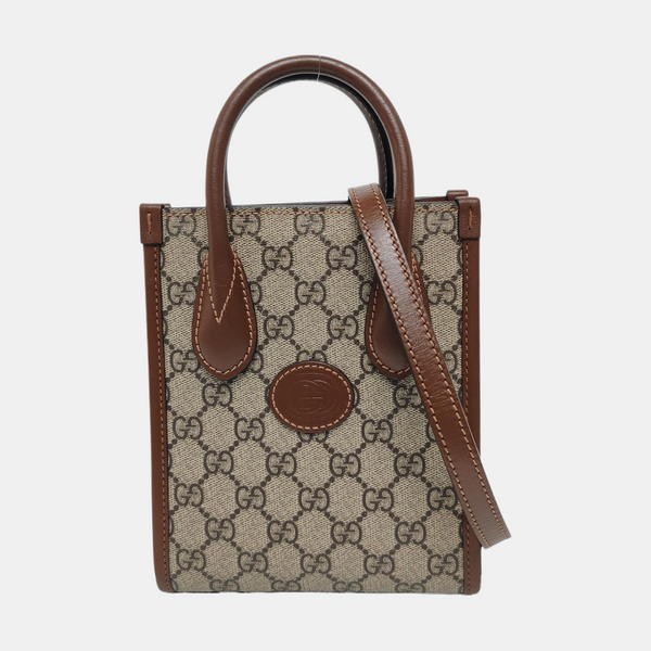 Retro Mini Monogram Coated Canvas Beige
