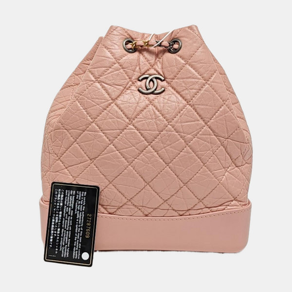 GABRIELLE Medium Quilted Calfskin Pink